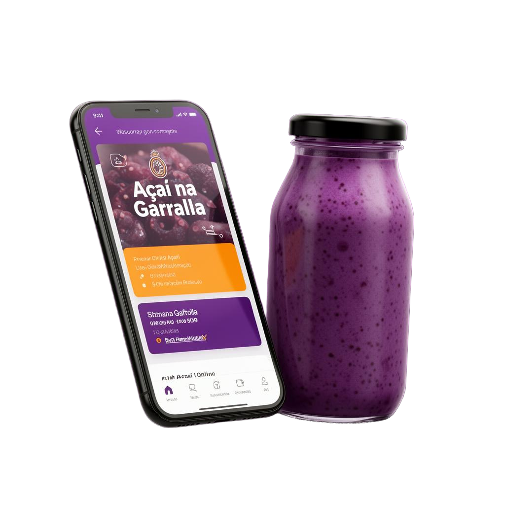 Mockup do curso Açaí na Garrafa RV